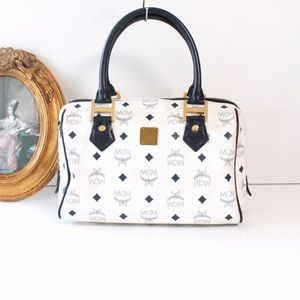 Perfect Condition MCM White Leather Handbag
